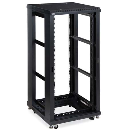 3170-3-024-27 Kendall Howard 27U Linier Server Cabinet No Doors/No Side Panels 24" Usable Depth - Black Finish - 24"W x 54.2"H x 27"D