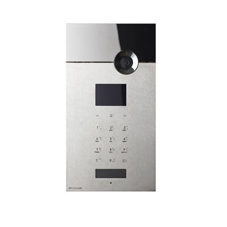 3451 Comelit Entrance Panel with Audio/Video Intercom + Touch Sensitive Buttons + Stainless Steel Panel - 316 Sense Series