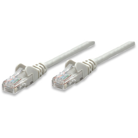345590 Intellinet Cat5e UTP RJ-45 Male / RJ-45 Male - 0.5 Feet - Gray