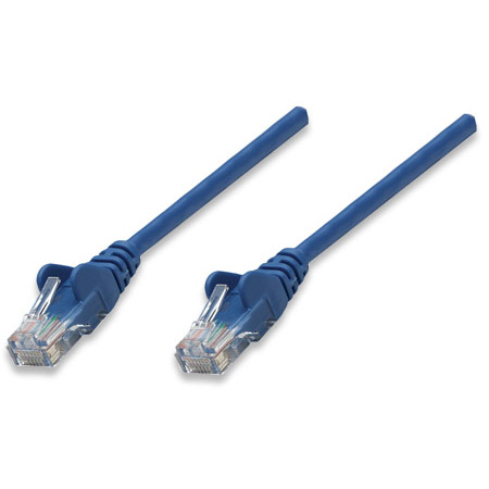 347365 Intellinet Cat5e UTP RJ-45 Male / RJ-45 Male - 0.5 Feet - Blue
