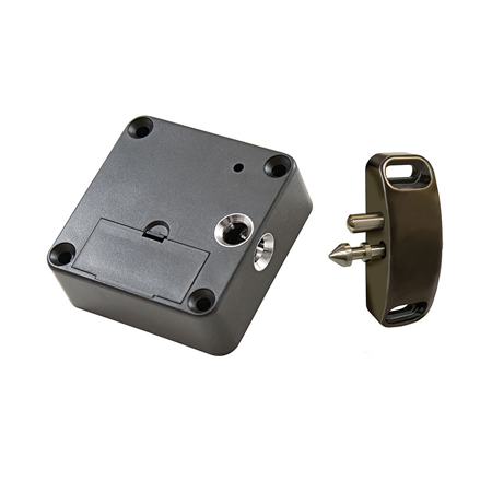 3590RA Doormakaba Rutherford Controls Battery Powered Cabinet Lock - Right-Angle Locking Pin