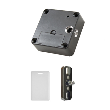 3590SPCRD Doormakaba Rutherford Controls Battery Powered Lock with Built-in Proximity Reader Straight Pin with 2 Packs of Proximity Cards