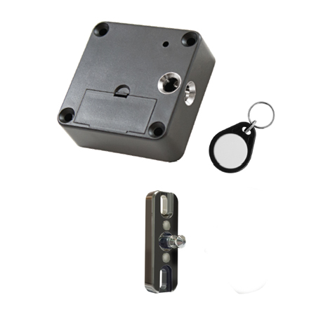 3590SPFOB Doormakaba Rutherford Controls Battery Powered Lock with Built-in Proximity Reader Straight Locking Pin with 2 x 10 Packs of Proximity Key Fobs