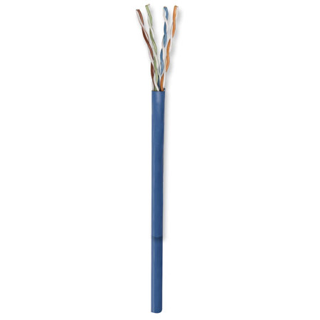 362344 Intellinet Cat5e UTP Network Cable Bulk SOHO U/UTP - 1000 Feet - 24awg - Blue