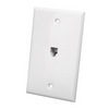 400001 Vanco Wall Plate Phone Jack 6C LT Almond