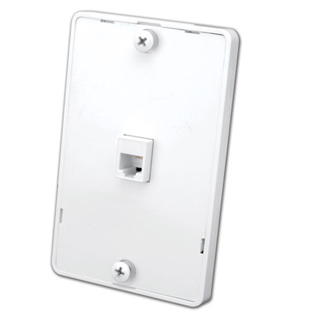 400003X Vanco Wall Plate Phone Jack Wall Mount 6C Steel