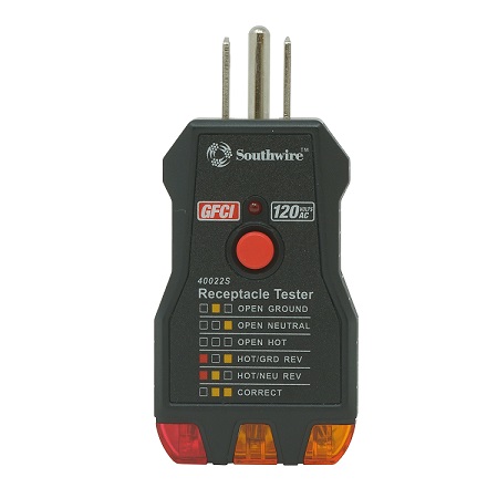 40022S Southwire Tools and Equipment GFCI Receptacle Tester
