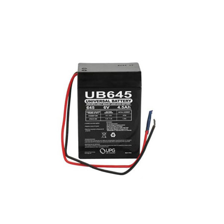 40565 UPG UB645WL Sealed Lead Acid Battery 6 Volts/4.5Ah - WL Terminal