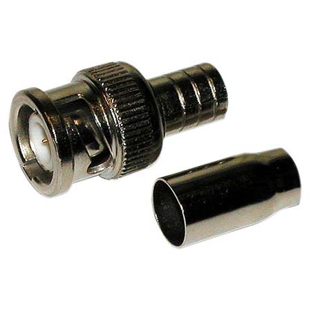 41-0046-100 BNC Male Quick Crimp for RG59U and RG6U Plenum Cable - 100 Pack