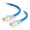 Show product details for 43178 C2G HDBaseT Certified Plenum CMP Cat6A RJ45 Ethernet Cable with Discontinuous Shielding - 300 Feet - Blue