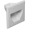 Show product details for 45-0002-WH 2-Gang Recessed Low Voltage Plate - White