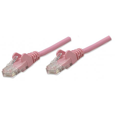 453035 Intellinet Cat5e UTP RJ-45 Male / RJ-45 Male - 0.5 Feet - Pink