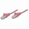 Show product details for 453035 Intellinet Cat5e UTP RJ-45 Male / RJ-45 Male - 0.5 Feet - Pink