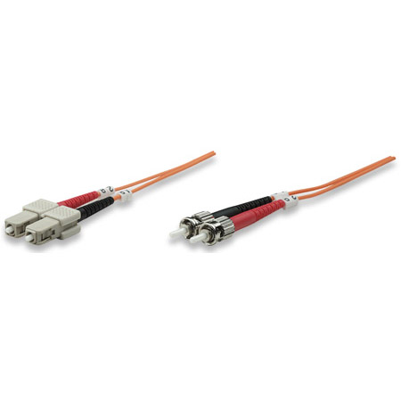 470131 Intellinet Fiber Optic Patch Cable Duplex Multimode ST/SC - OM2 - 14.0 Feet - Orange