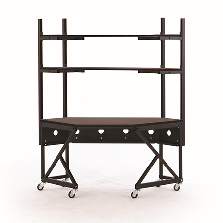 5000-3-104-CR Kendall Howard Performance Corner Work Station - African Mahogany