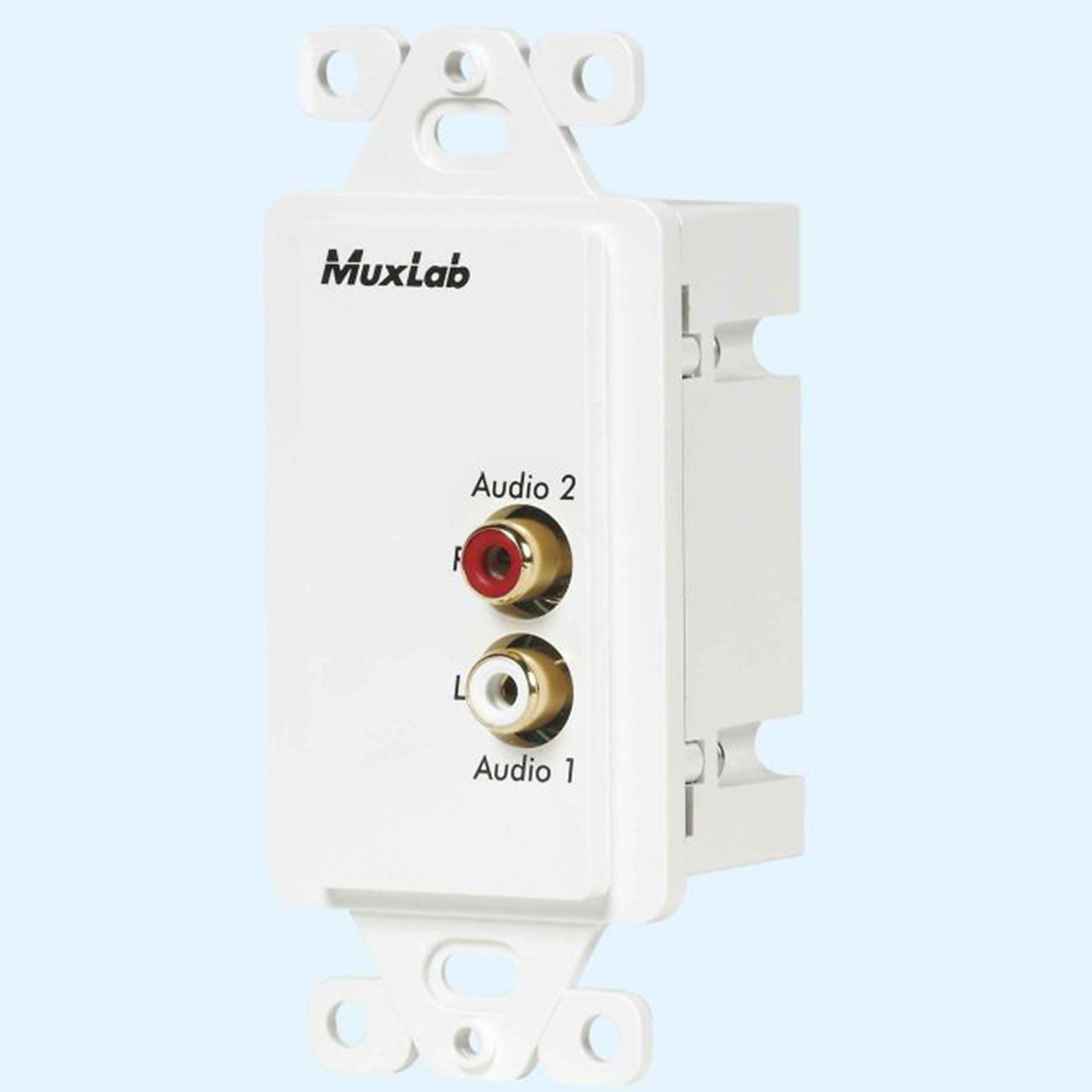 500028-WP MuxLab Stereo Hi-Fi Wall Plate Balun