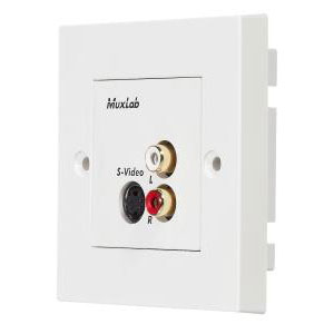 500038-WP-UK Muxlab S-Video Hi-Fi Wall Balun, UK