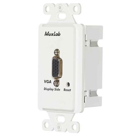 500041-WP-US MuxLab VGA Wall Balun II Monitor Side