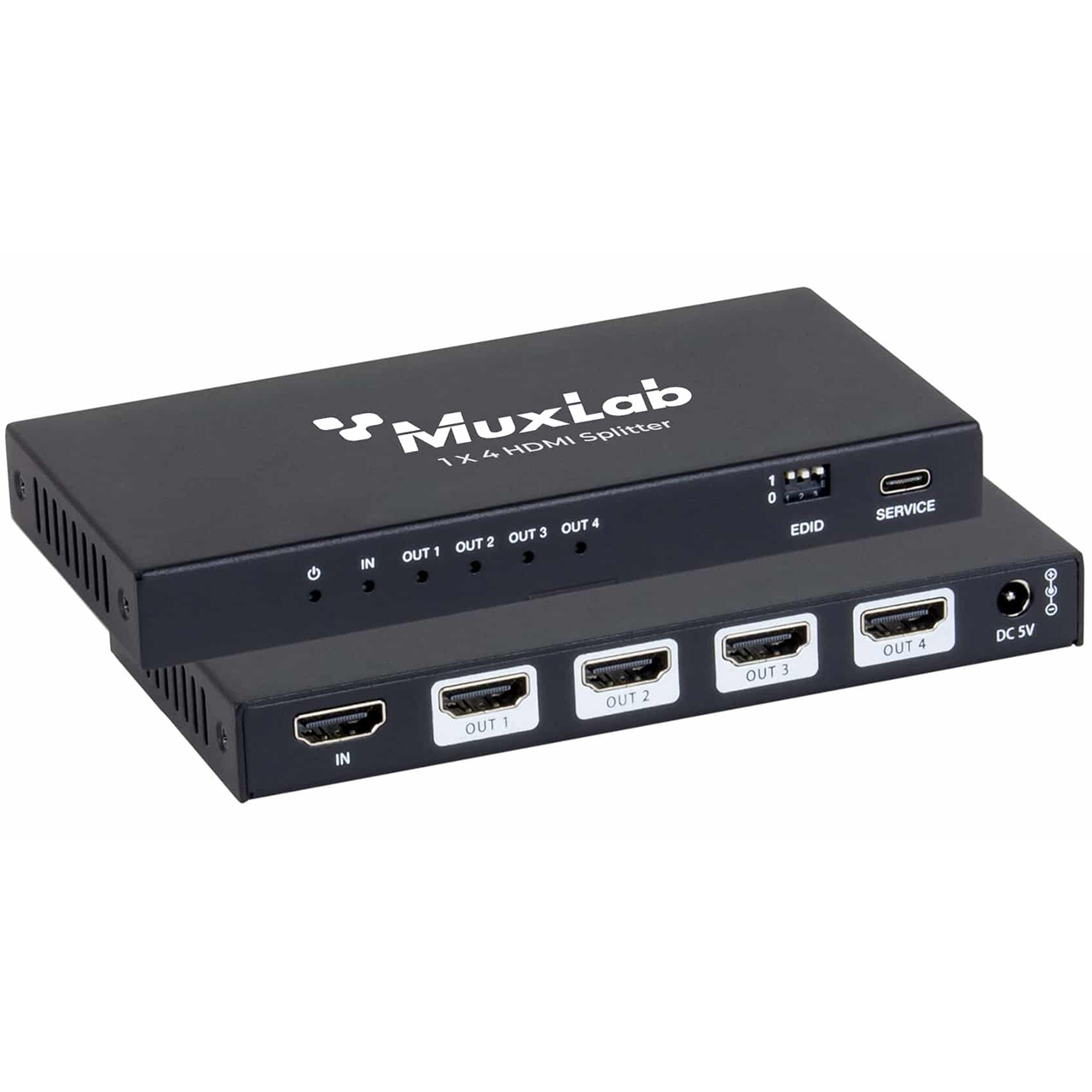 500511 MuxLab HDMI 2.1 48Gbps 1x4 Splitter