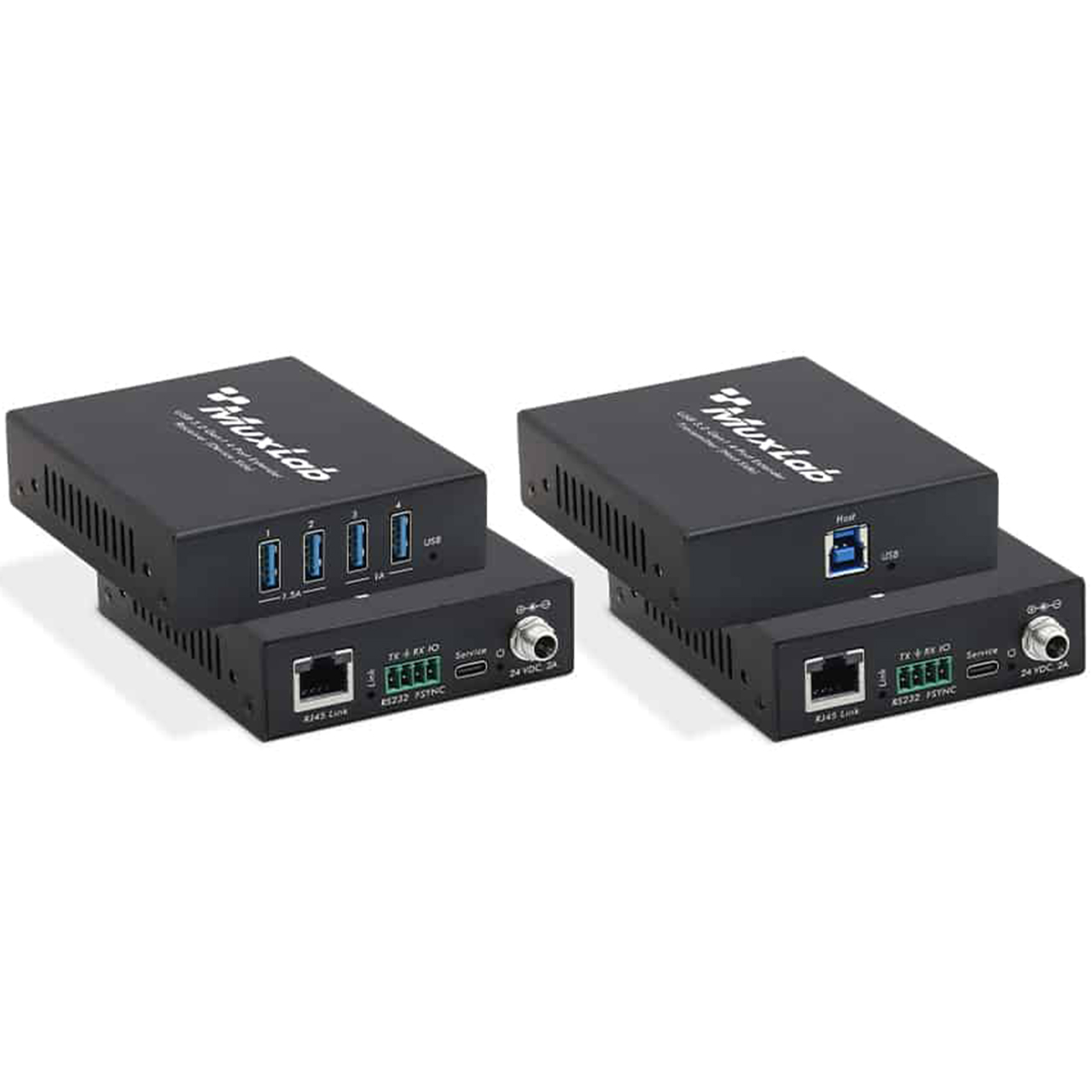 500530 MuxLab USB 3.2 Gen1 4-Port Extender Kit 100m