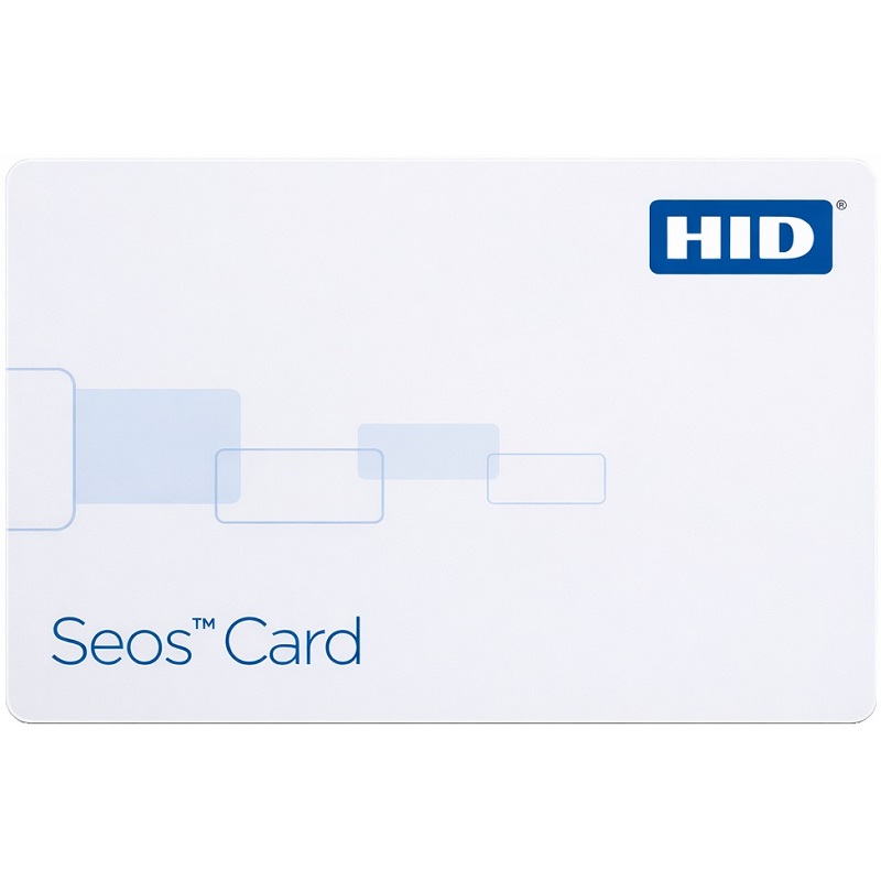 5006PGGSN-100 HID 500x iCLASS Seos Card 8K Bytes Programmed with Security Identity Object SIO Plain White with Gloss Finish Front Plain White with Gloss Finish Back Sequential Encoded/Sequential Non-Matching Printed Inkjetted Card Numbering No Slot Punch - 100 Pack