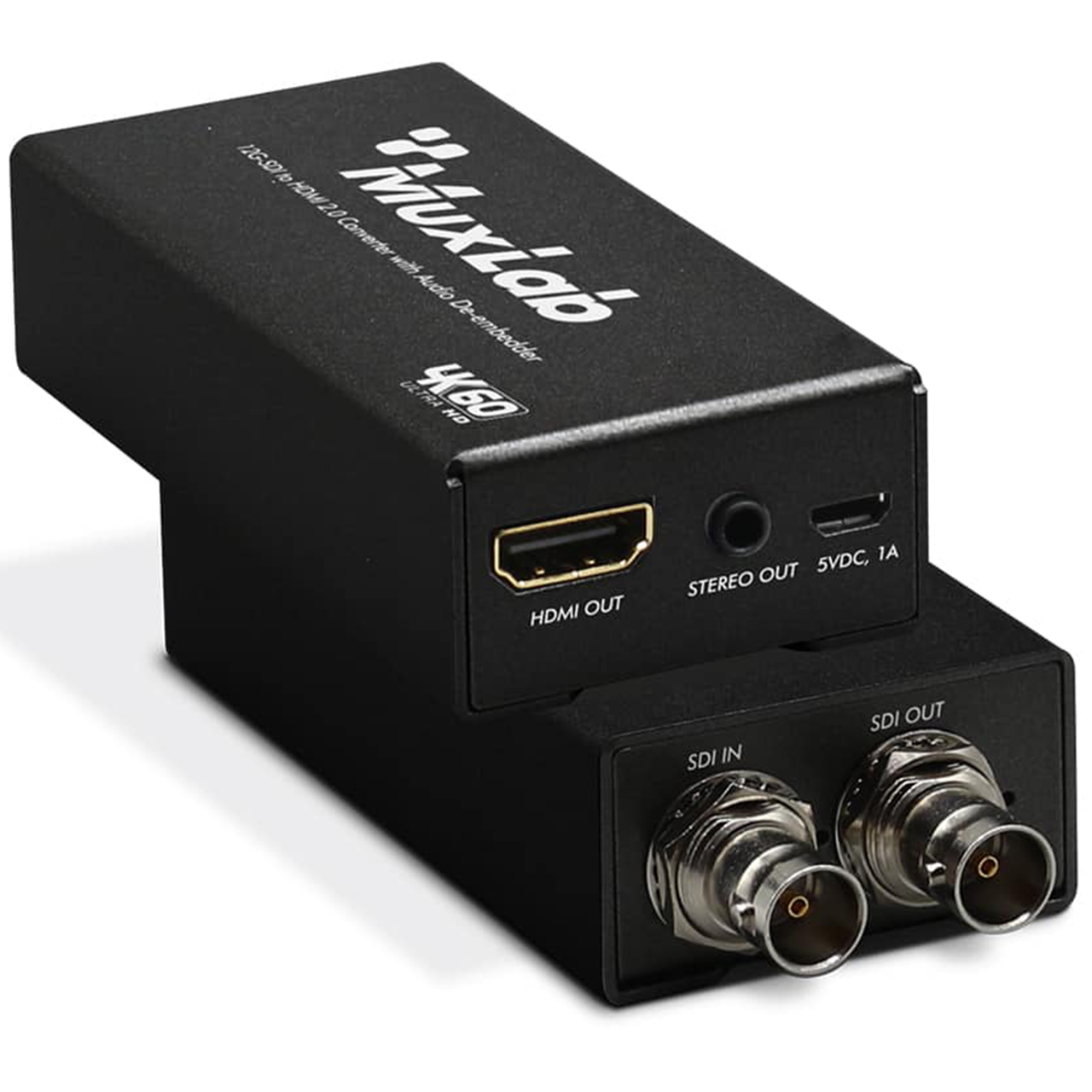 500744 MuxLab 12G-SDI to HDMI 2.0 Converter with Audio Ext.