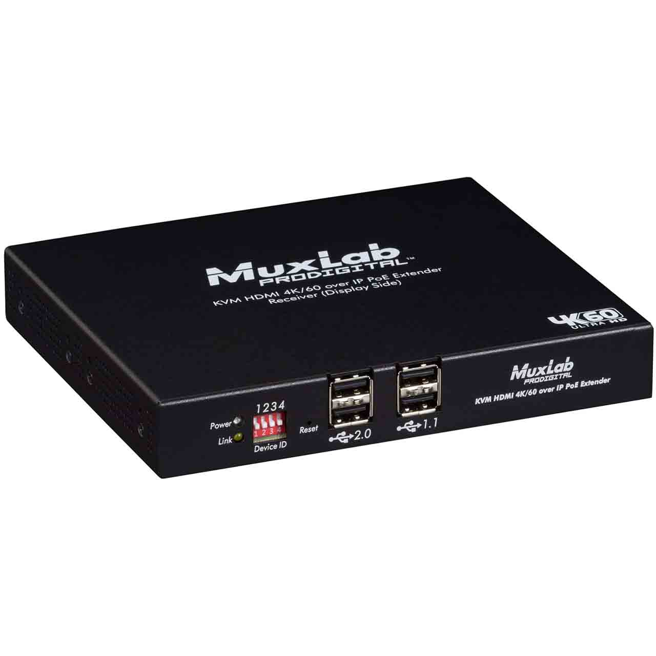 500800-RX Muxlab KVM HDMI Over IP PoE Receiver 4K/60