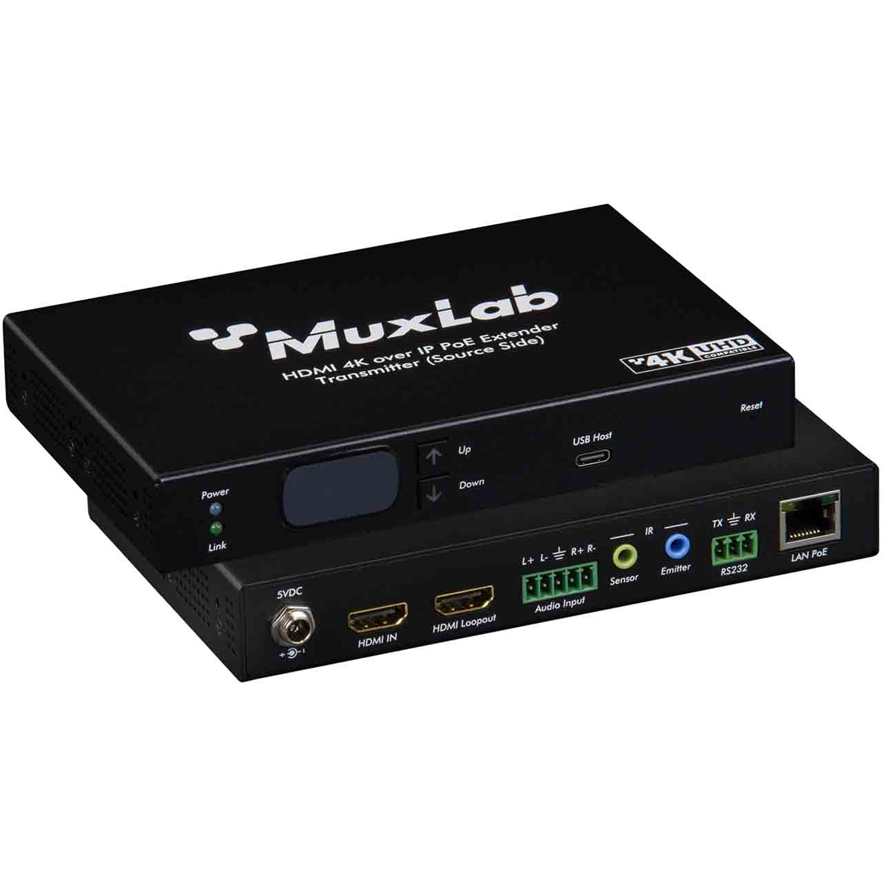 500850-TX MuxLab KVM HDMI over IP PoE Transmitter Deluxe4K/30