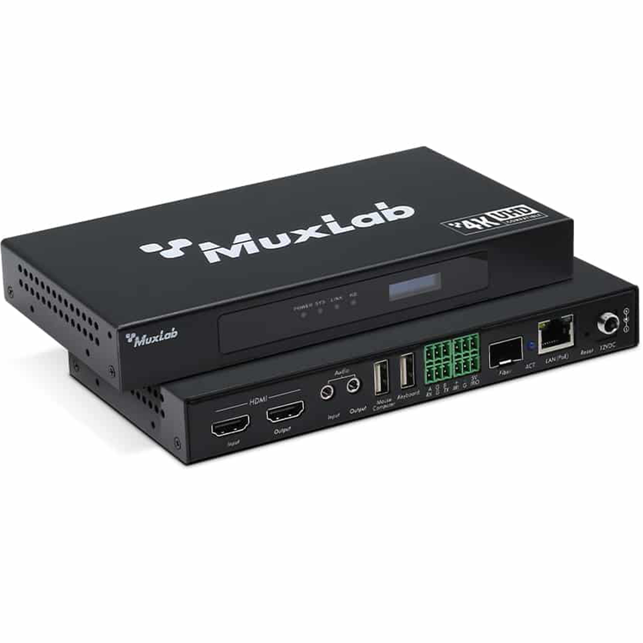 500862 MuxLab KVM over IP PoE Workstation Transceiver 4K/30