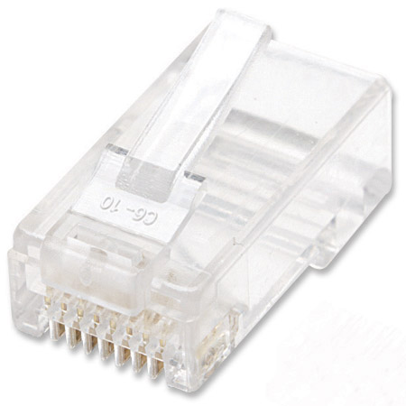 502344 Intellinet Cat6 RJ45 Modular Plugs UTP - 2-prong for stranded wire - 100 plugs in jar