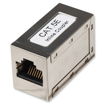 504768 Intellinet Cat5e Modular Inline Coupler 8P8C Female to 8P8C Female - FTP - Silver