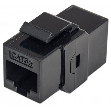 504775 Intellinet Cat5e Inline Coupler - Keystone Type 8P8C Female to 8P8C Female - UTP - Black