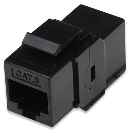 504898 Intellinet Cat6 Inline Coupler - Keystone Type 8P8C Female to 8P8C Female - UTP - Black