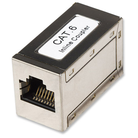 505130 Intellinet Cat6 Modular Inline Coupler 8P8C Female to 8P8C Female - FTP - Silver