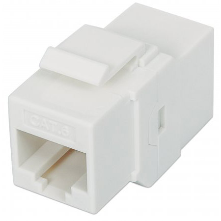 505147 Intellinet Cat6 Inline Coupler Keystone Type 8P8C Female to 8P8C Female - UTP - White