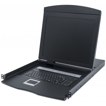 507219 Intellinet 16-Port Rackmount LCD Console KVM Switch 19-Inch LCD Panel PS/2 or USB 1U connection cables included