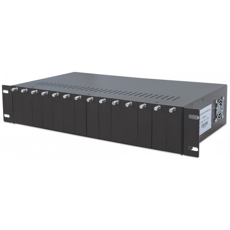 507356 Intellinet 14-Slot Media Converter Chassis Includes redundant power supply - 19" rackmountable - 2U