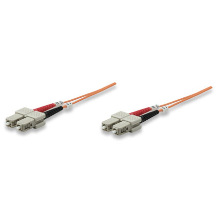 510332 Intellinet Fiber Optic Patch Cable Duplex Multimode SC/SC - OM1 - 14.0 Feet - Orange