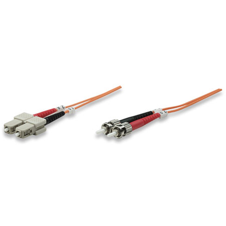 510349 Intellinet Network Solution Fiber Optic Patch Cable Duplex Multimode ST/SC - OM1 - 10.0 Feet - Orange