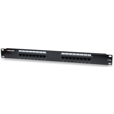 513548 Intellinet Cat5e Patch Panel 16-Port - UTP - 1U