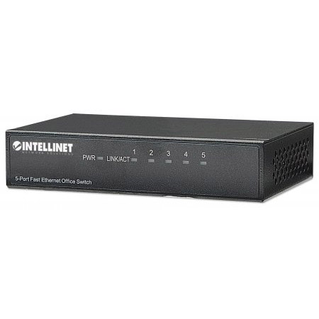 523301 Intellinet 5-Port Fast Ethernet Office Switch Desktop Size - Metal - IEEE 802.3az (Energy Efficient Ethernet)