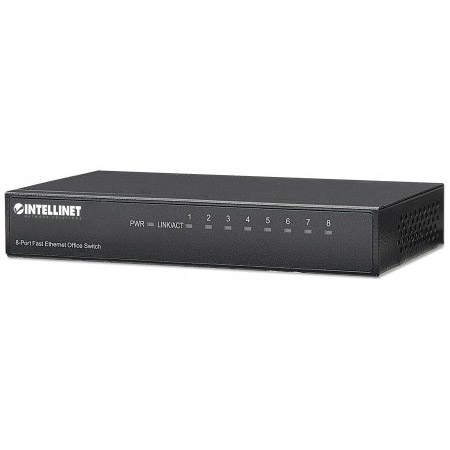 523318 Intellinet 8-Port Fast Ethernet Office Switch Desktop Size - Metal - IEEE 802.3az (Energy Efficient Ethernet)