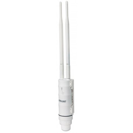 [DISCONTINUED] 525824 Intellinet High-Power Wireless AC600 Dual-Band Outdoor Access Point / Repeater 433 Mbps Wireless AC 5 GHz + 150 Mbps Wireless N 2.4 GHz - IP65 - 28 dBm - Wireless Client Isolation - Passive PoE - Wall and Pole Mount