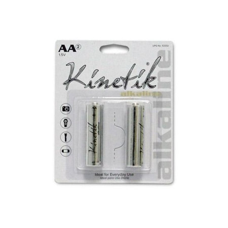 53332 UPG Kinetik AA Alkaline 1.5V 2PC Carded Cylindrical Battery
