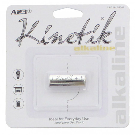 53342 UPG Kinetik A23 Alkaline 12V 1PC Carded Cylindrical Battery