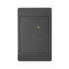 Show product details for 5395C1100-S107R HID ThinLine II Proximity Reader with Wiegand output with Clock and Data output 18" Pigtail Beep On, LED Normally Red, Reader Flashes Green on Tag Read - Designer Black