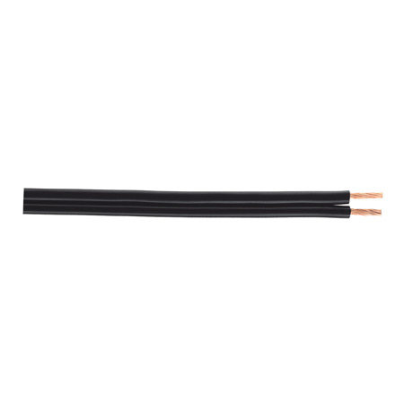 552135-06-08 Coleman Cable 10AWG 2 Conductor Unshielded Stranded Bare Copper cUL Non-plenum Direct Burial Low Voltage Landscape Lighting Cable - 1000' Reel - Black