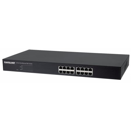 560849 Intellinet 16-Port Fast Ethernet PoE+ Switch 16 PoE IEEE 802.3at/af Power-over-Ethernet (PoE+/PoE) ports - Endspan - 19" Rackmount