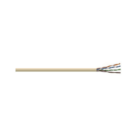 5AE244UTPRM2T Remee 24 AWG 4 Pair Unshielded Twisted Pairs (UTP) Solid Copper CMR Cat5e Non-Plenum Network Cable - 1000' Pull Box - Beige