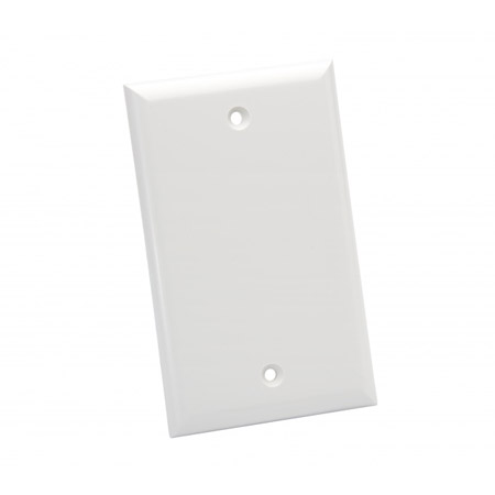 600WH-25 Platinum Tools Wall Plate Standard 1 Gang Blank - White - 25 Pack